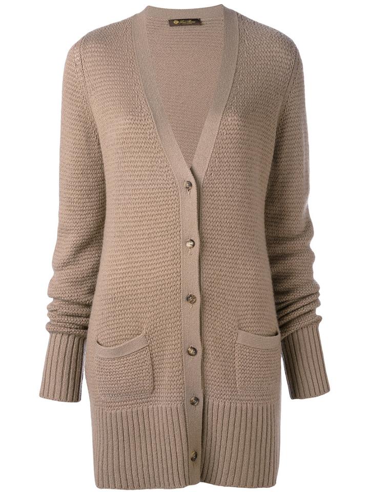 Loro Piana - Cashmere Chelsea Cardigan - Women - Cashmere - 44, Brown, Cashmere