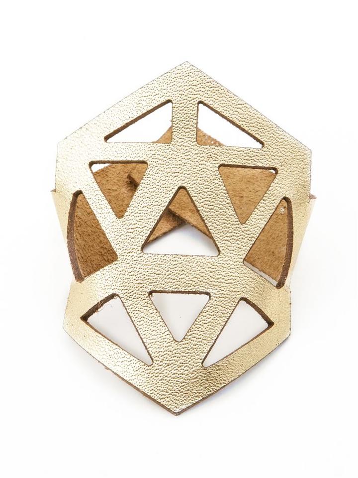 Xaa Leather Cuff, Women's, Metallic