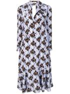 Dorothee Schumacher Orchid Print Maxi Dress - Blue