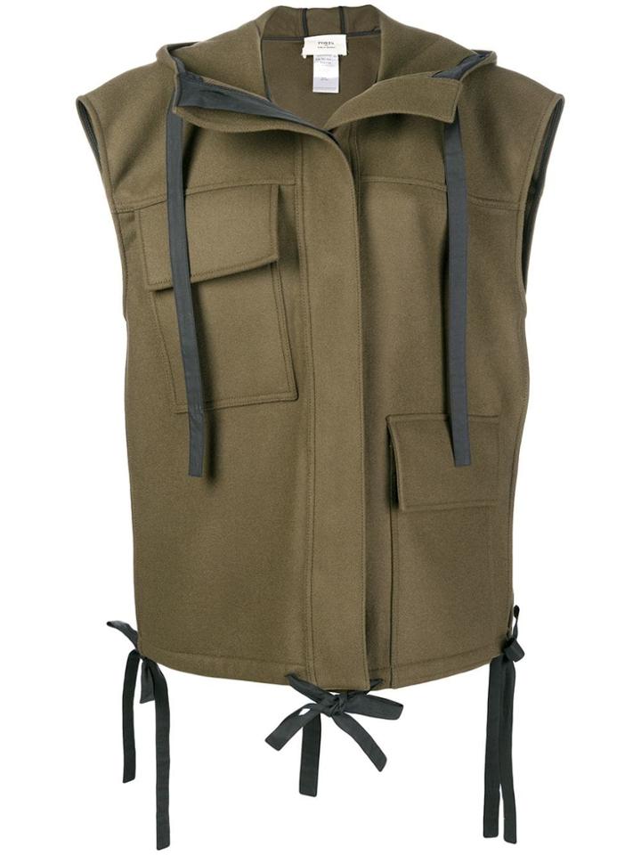 Ports 1961 Sleeveless Military Jacket - Green