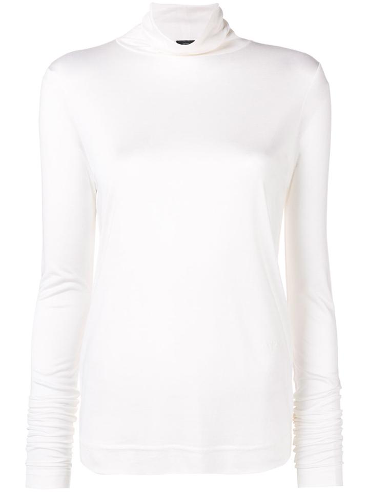 Joseph Roll Neck Top - White