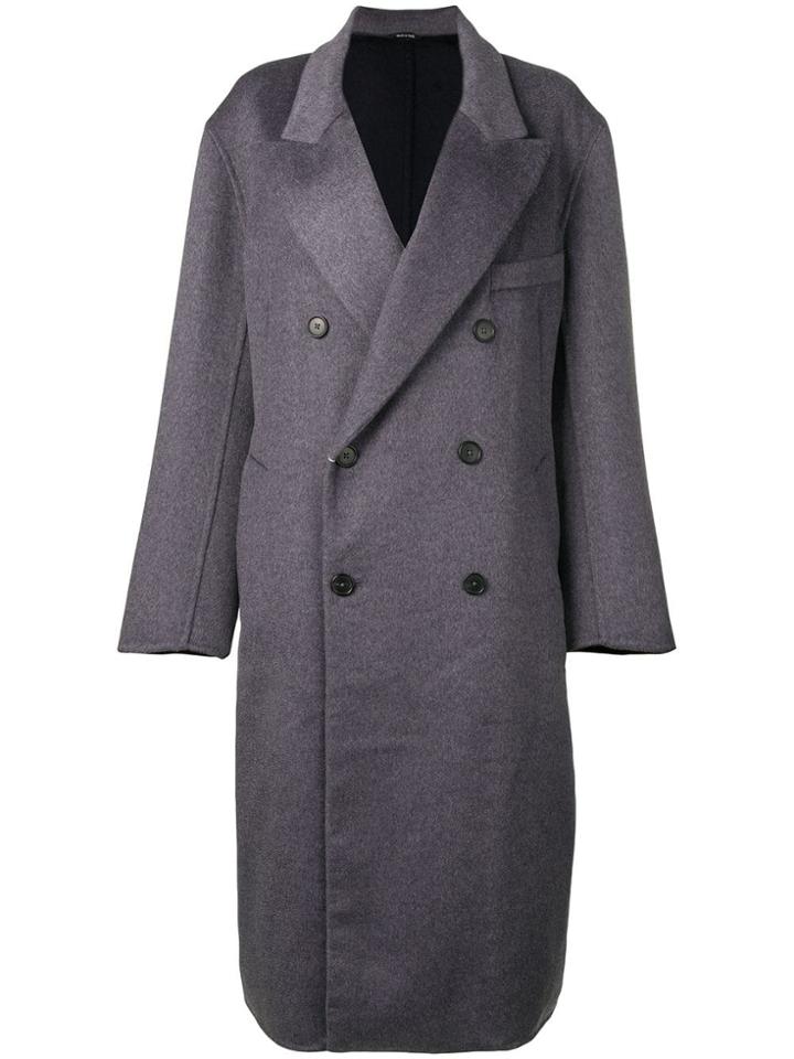 Maison Margiela Double Buttoned Coat - Blue