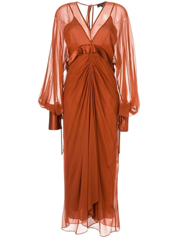 Lee Mathews Midaxi Shift Dress - Brown