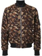 Public School Camouflage Bomber Jacket, Men's, Size: Xs, Brown, Polyester/acetate