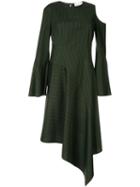 Portspure Striped Cut-out Dress - Green