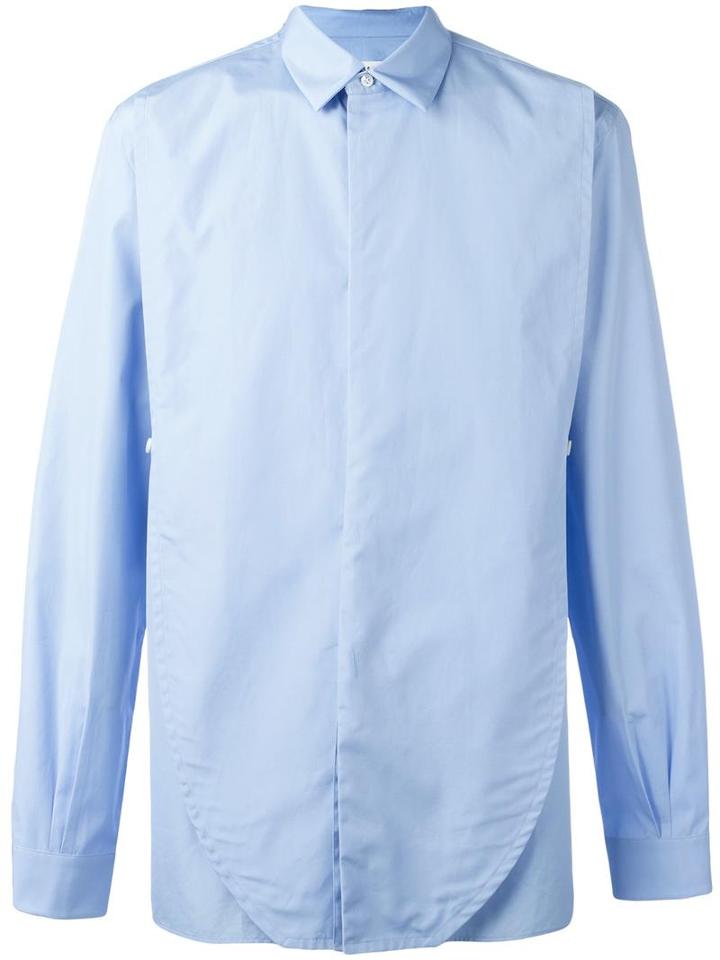 Maison Margiela Front Panel Poplin Shirt, Men's, Size: 43, Blue, Cotton