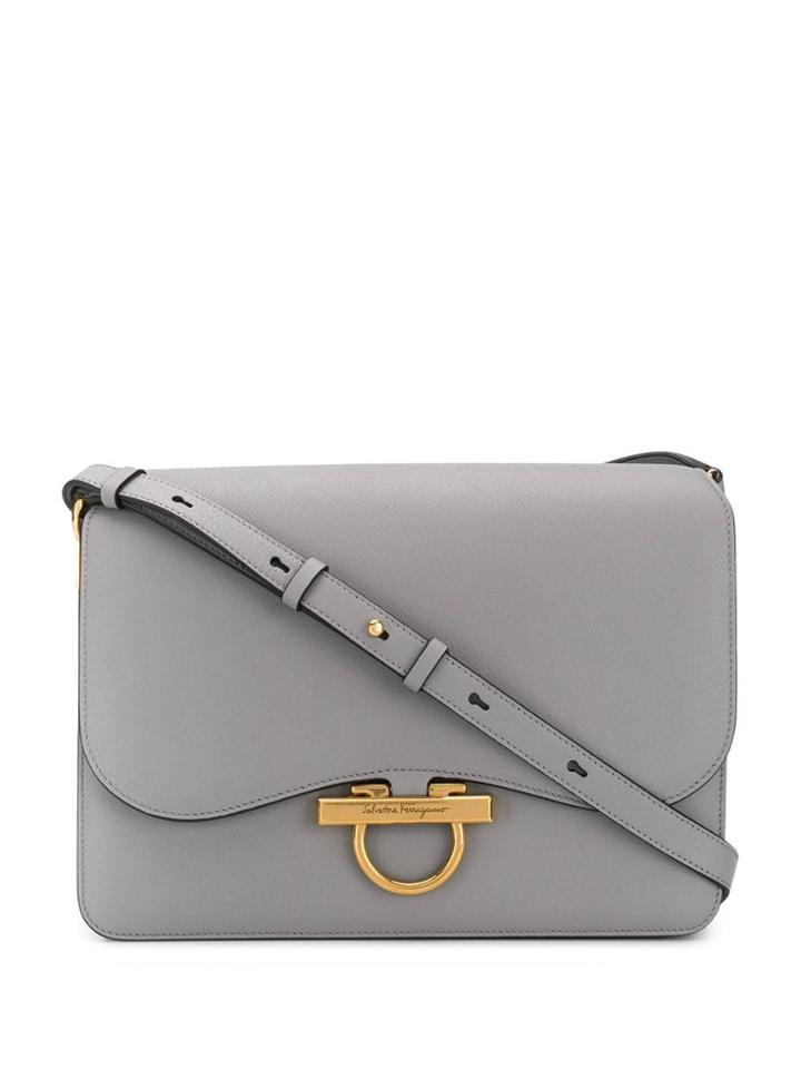 Salvatore Ferragamo Medium Shoulder Bag - Grey