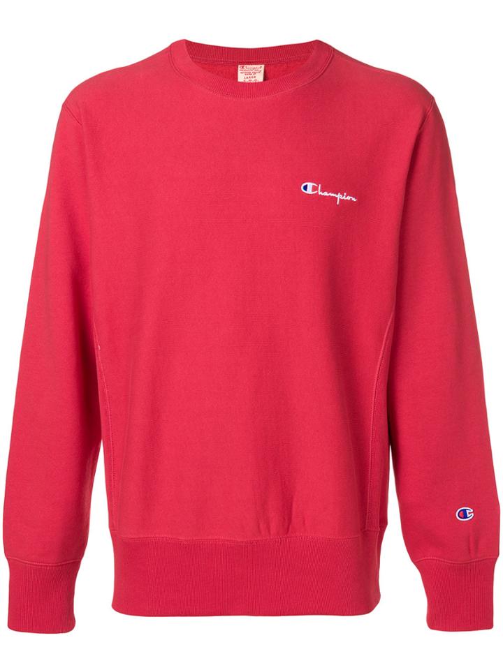Champion Small Script Sweatshirt - Red