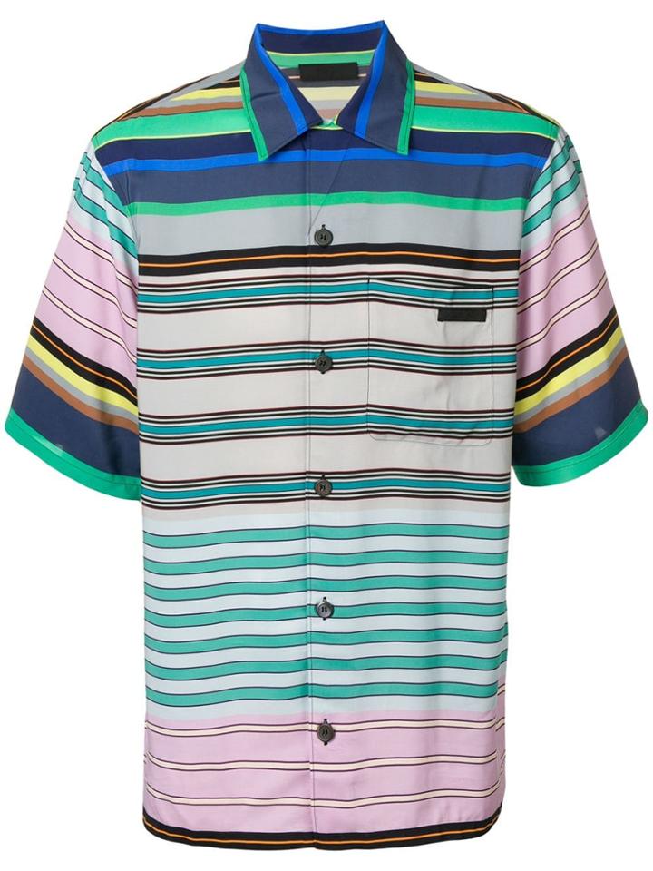 Prada Striped Button Shirt - Grey