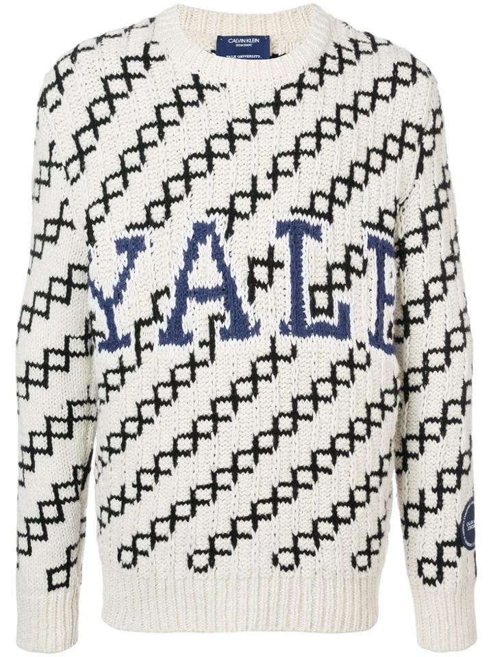 Calvin Klein 205w39nyc Slouchy Yale Sweater - White