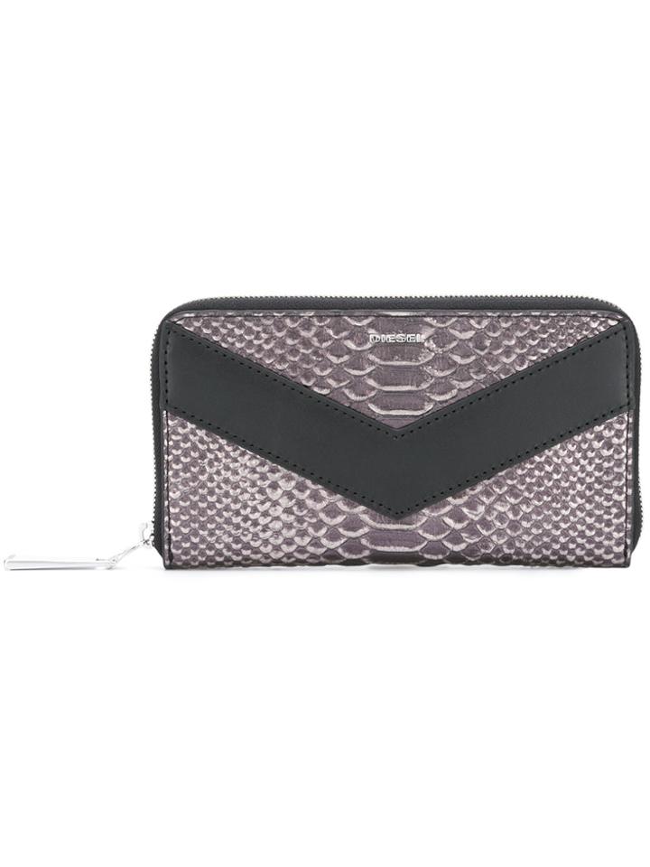 Diesel Textured Wallet - Grey