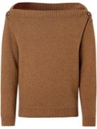 Burberry Boat Neck Wool Sweater - Brown