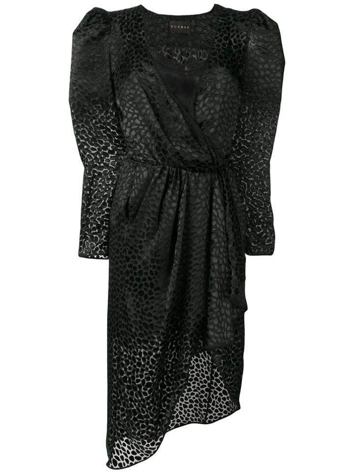 Dundas Puff Sleeve Dress - Black