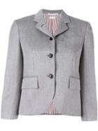 Thom Browne Three-button Blazer, Women's, Size: 44, Grey, Silk/wool