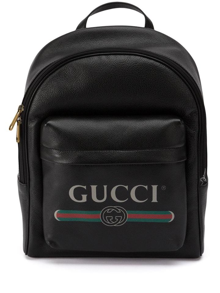 Gucci Logo-printed Backpack - Black