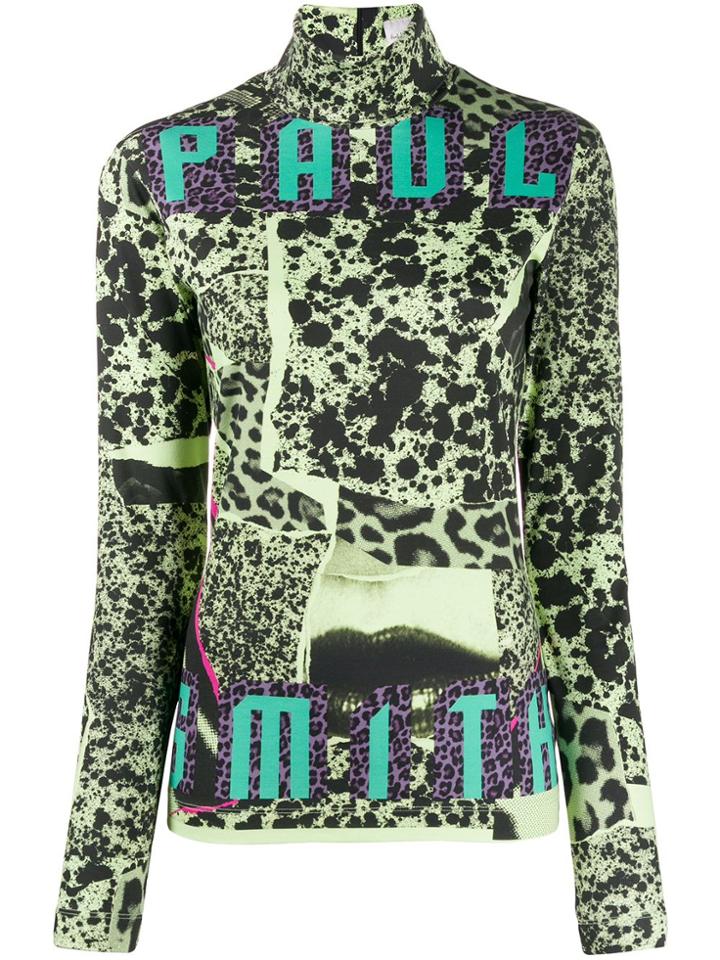 Paul Smith Fitted Print-mix Top - Green