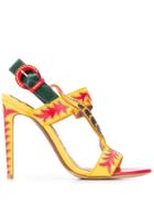 Ralph Lauren Collection Lizard Strap Stiletto Sandals - Yellow