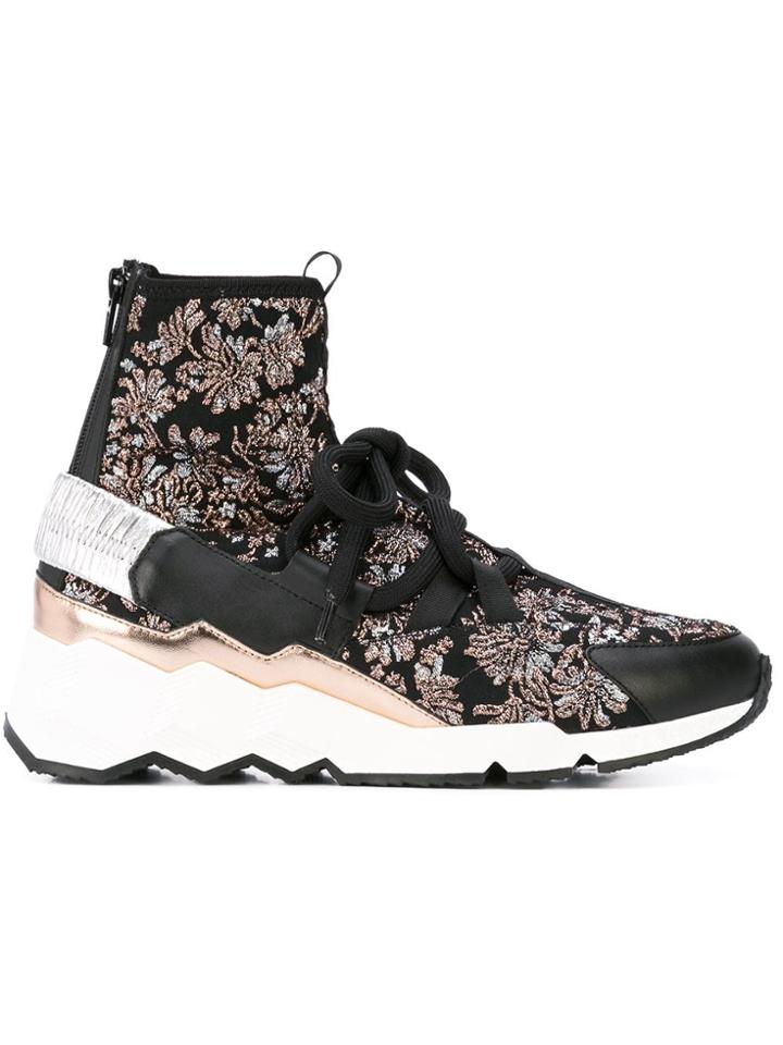Pierre Hardy Comet Trek Up Jacquard Sneakers - Black