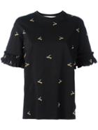 Victoria Victoria Beckham Hummingbird Print T-shirt, Women's, Size: Medium, Black, Cotton