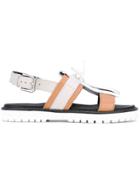 Pollini Fringed Slingback Sandals - Nude & Neutrals