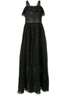 Twin-set Embroidered Maxi Dress - Black