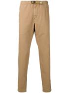 White Sand Buckled Tapered Trousers - Brown