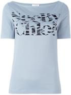 See By Chloé Logo Print T-shirt, Women's, Size: Large, Blue, Cotton