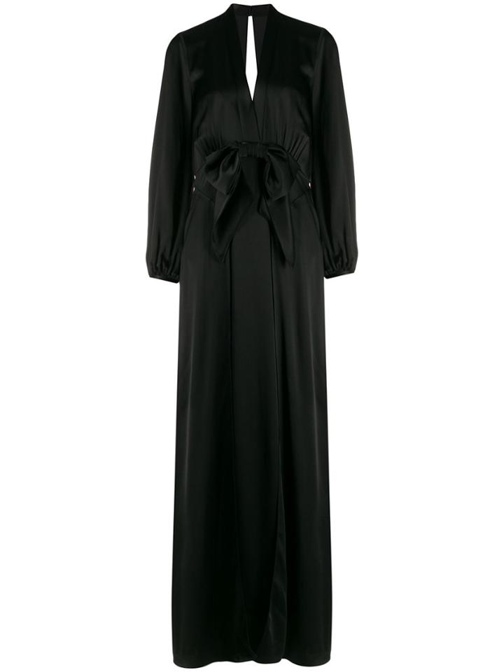 Temperley London Grace Draped-bow Gown - Black