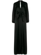 Temperley London Grace Draped-bow Gown - Black