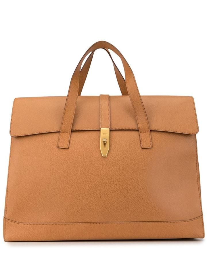 Céline Pre-owned Oversized Flap Luggage Bag - Brown