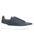 Ermenegildo Zegna Triple Stitch Sneakers - Blue