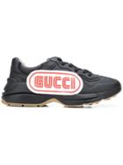 Gucci Rhyton Logo Print Sneaker - Black