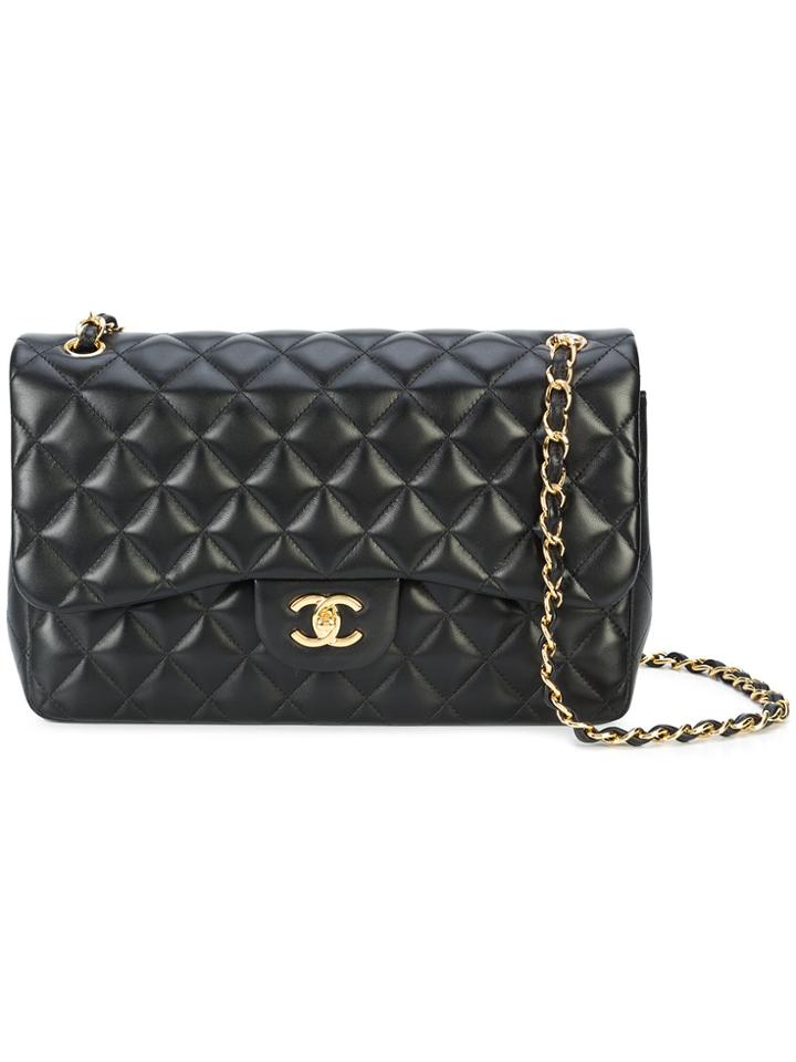 Chanel Vintage Jumbo Double Flap Bag - Black