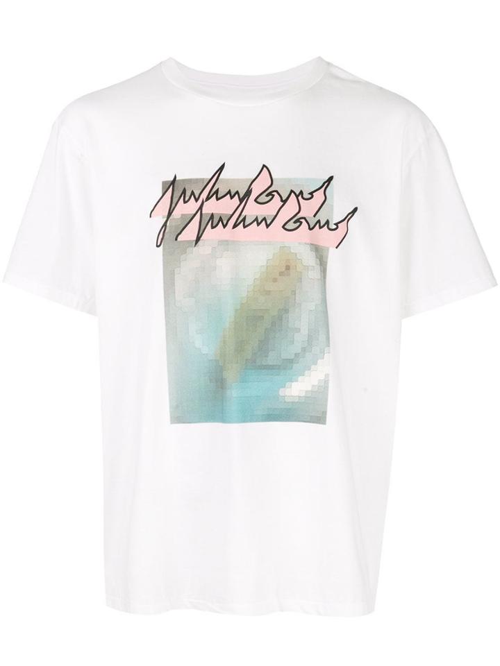 Julien David Pixelated Graphic T-shirt - White