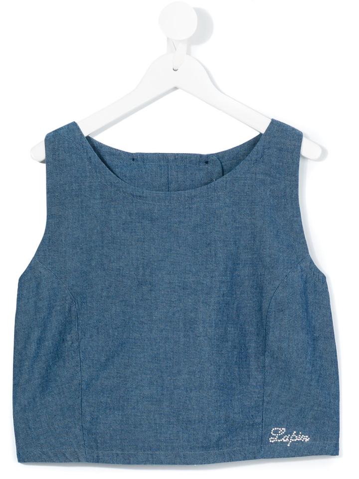 Lapin House - Denim Tank Top - Kids - Cotton - 14 Yrs, Blue