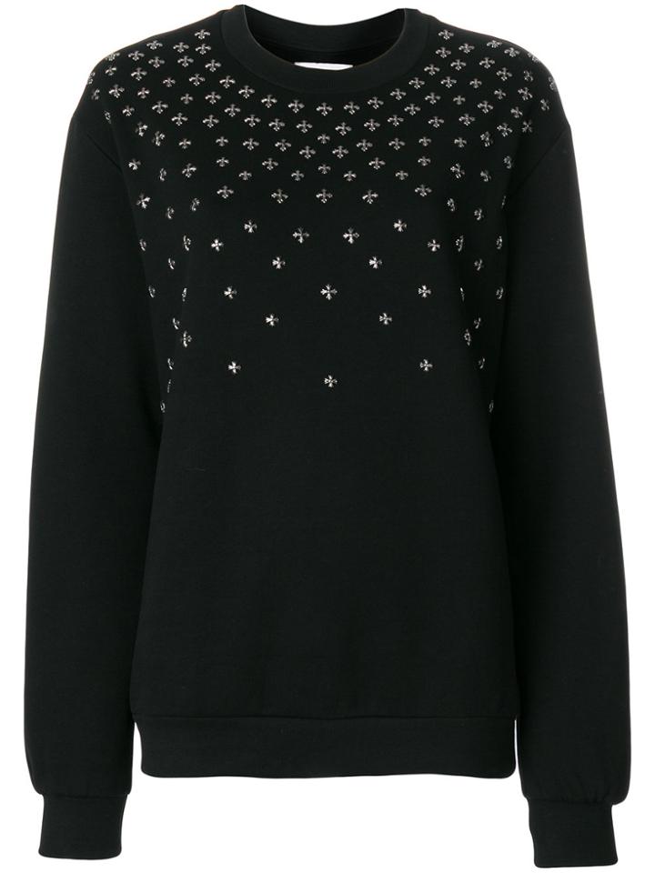 Gaelle Bonheur Studded Sweatshirt - Black