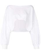 Lost & Found Rooms Cropped Sweatshirt - White