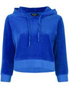 Juicy Couture Swarovski Personalisable Velour Hooded Pullover - Blue