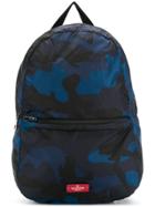 Valentino Camouflage Print Backpack - Blue