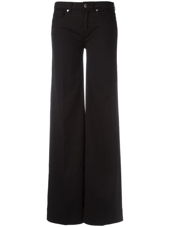 Love Moschino Wide Leg Jeans, Women's, Size: 29, Black, Cotton/spandex/elastane