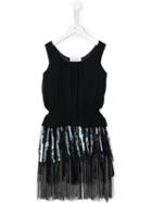 Quis Quis Sequin & Chain Fringed Dress, Girl's, Size: 8 Yrs, Blue