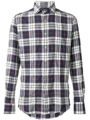 Glanshirt Checked Button Shirt - Blue
