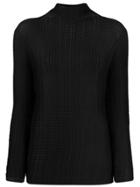 Issey Miyake Fitted Knit Top - Black