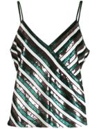 Diane Von Furstenberg Sequin Striped Tank Top - Pink