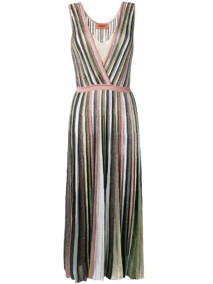 Missoni Pleated Knit Dress - Pink