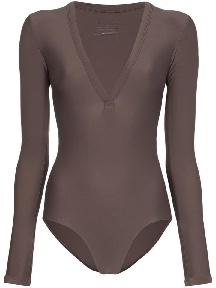 Matteau Maillot Long-sleeve Swimsuit - Brown