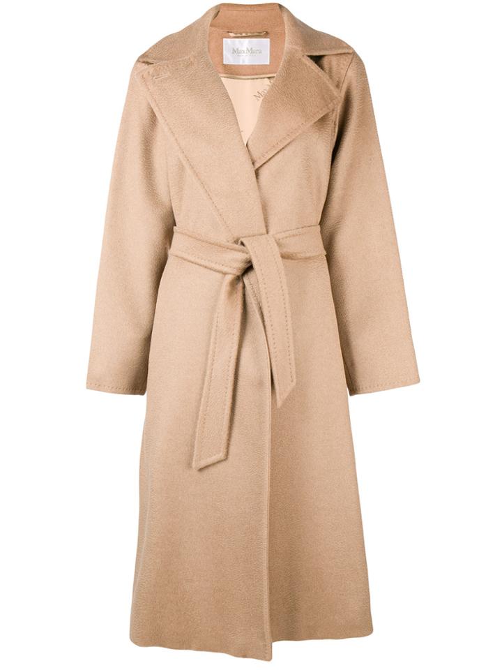 Max Mara Wrap-around Midi Coat - Nude & Neutrals