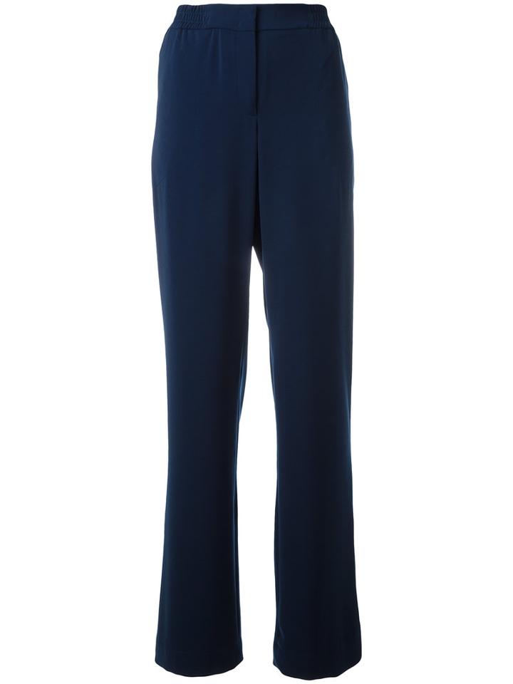 Akris High-waisted Palazzo Pants, Women's, Size: 42, Blue, Polyamide/polyurethane/viscose