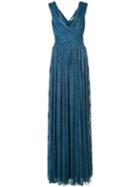 Zac Zac Posen Embellished V-neck Dress - Blue