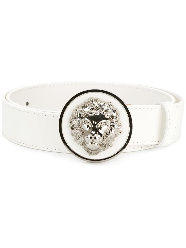 Versus Lion Head Belt - White